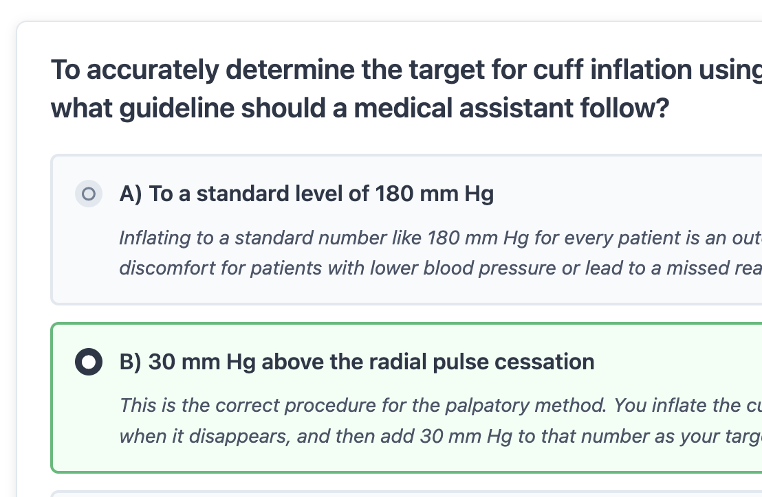 Domain questions interface